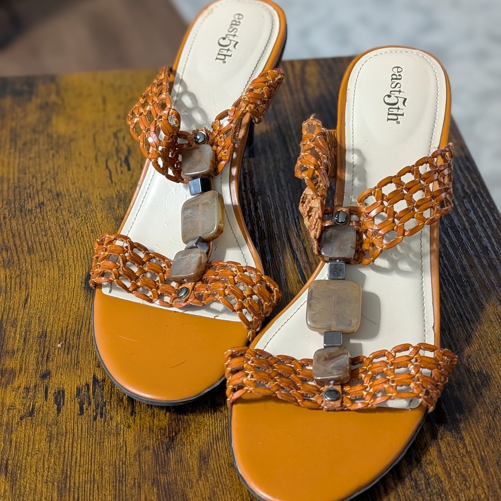 East 5th Women's Sandals in Orange and Brown